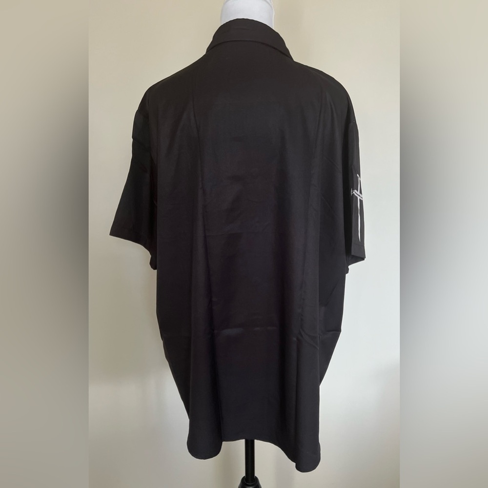 Men’s Retro Dark Style Print Button Down Shirt NWOT - Picture 3 of 4